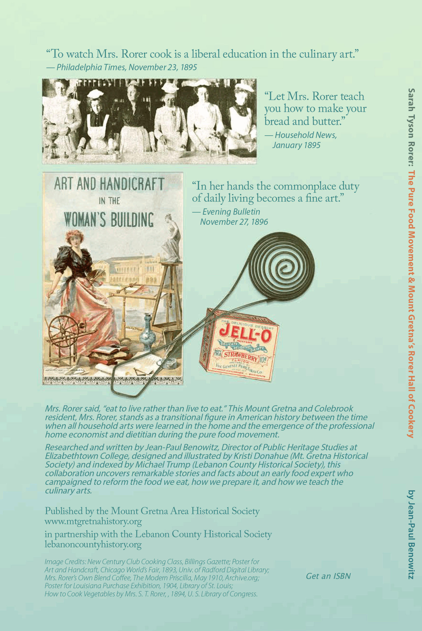 Sarah Tyson Rorer: The Pure Food Movement & Mount Gretna’s Rorer Hall of Cookery - Image 2